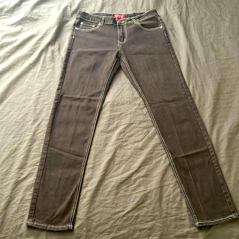 Brown skinny jeans